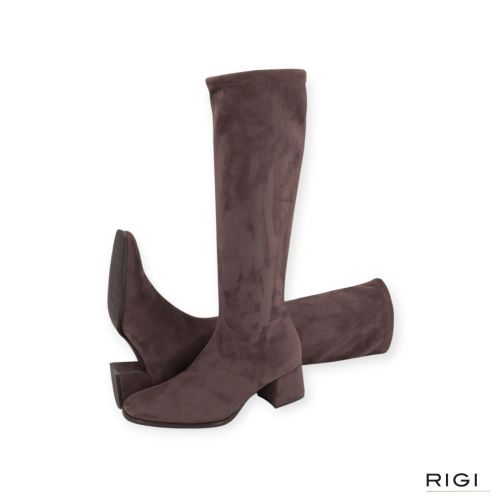 Miss Elastic 75310 dames laars in bruin strech suede leer. Miss Elastic 75310 dames laars in bruin strech suede leer.