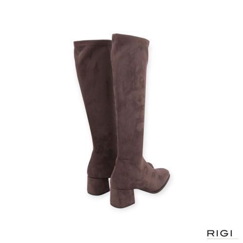 Miss Elastic 75310 dames laars in bruin strech suede leer. Miss Elastic 75310 dames laars in bruin strech suede leer.