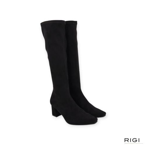 Miss Elastic 75356 dames laars in zwart strech suede leer. Miss Elastic 75356 dames laars in zwart strech suede leer.