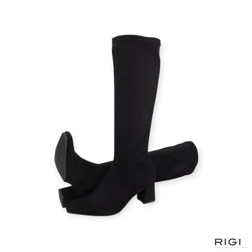 Miss Elastic 75356 dames laars in zwart strech suede leer. Miss Elastic 75356 dames laars in zwart strech suede leer.