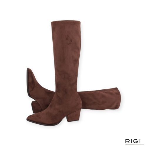 Miss Elastic 75375 dames laars in bruin strech suede leer. Miss Elastic 75375 dames laars in bruin strech suede leer.