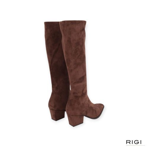 Miss Elastic 75375 dames laars in bruin strech suede leer. Miss Elastic 75375 dames laars in bruin strech suede leer.