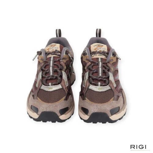 MRP Altitude dames sneaker in bordeaux en multi bruin kleuren suede leer.