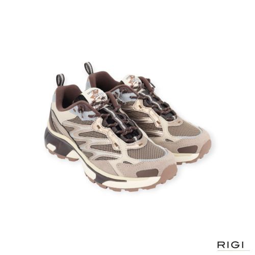 MRP Altitude dames sneaker in bruin multi kleuren suede leer.