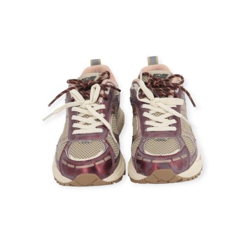 MRP Star Melrose V.5 sneaker in zilver met paars shining leer. MRP Star Melrose V.5 sneaker in zilver met paars shining leer.