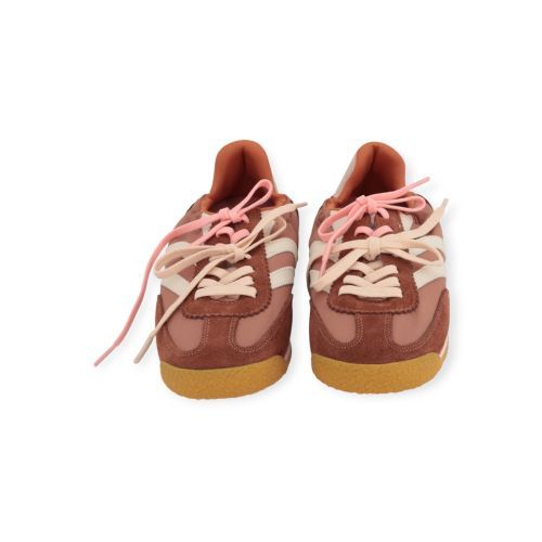 MRP Pure V.13 sneaker voor dames in bruin suède, nylon. MRP Pure V.13 sneaker voor dames in bruin suède, nylon.