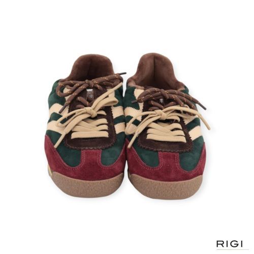 MRP Utah V24 sneaker in bordeaux suède met groen voor dames. MRP Utah V24 sneaker in bordeaux suède met groen voor dames.