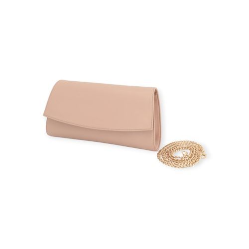 Natan dames clutch nude leer.