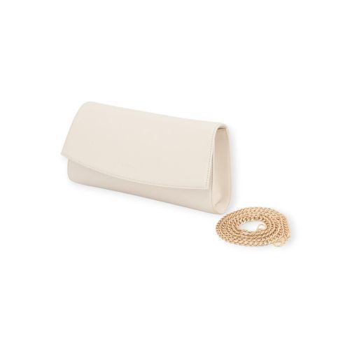 Natan dames clutch off wit leer.