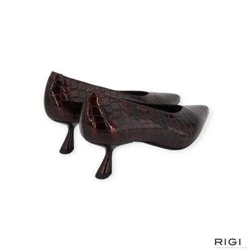 Natan N10055 pump in bruin crocco voor dames. Natan N10055 pump in bruin crocco voor dames.