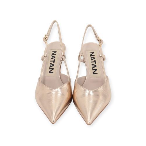 Natan N4107 pump in platino shining leer voor dames. 