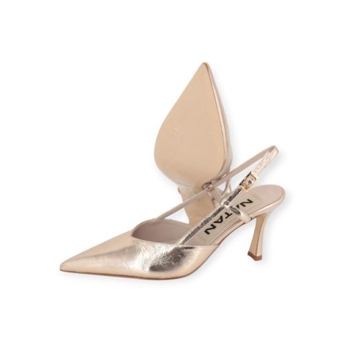 Natan N4107 pump in platino shining leer voor dames. 