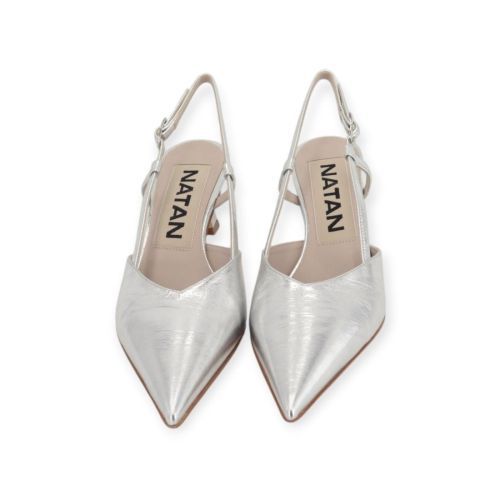 Natan N4108 pump in zilver shining leer voor dames. 