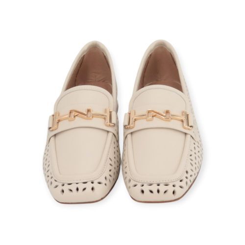 Nathan-Baume dames mocassin in off wit leer.