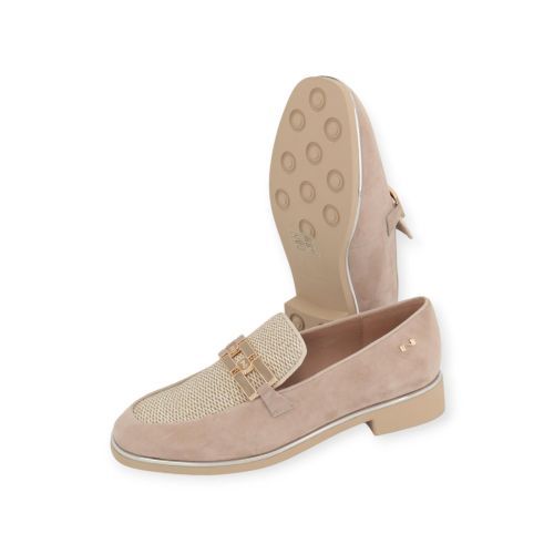Nathan-Baume dames mocassin in nude suede . Nathan-Baume dames mocassin in nude suede .