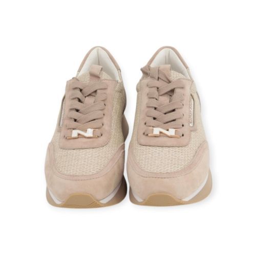Nathan-Baume dames sneaker in beige suede.