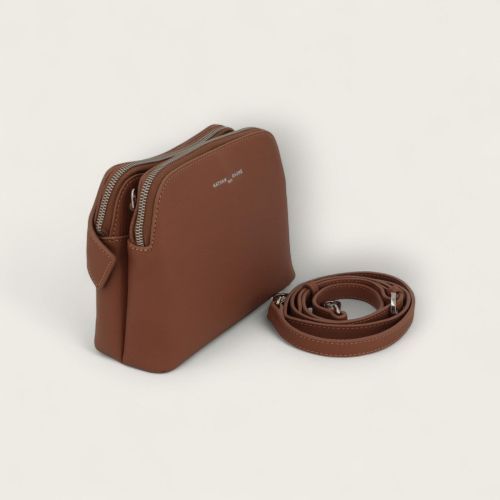 Nathan-Baume Cross body Cognac dames (Tiara Chiara Zipped Crossbody Bag N252-1 - Tiara Chiara Zipped Crossbody ) - Rigi