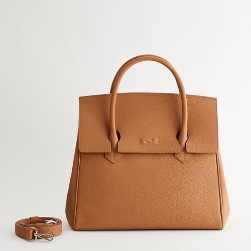 Nathan-Baume Hand- en schoudertas Cognac