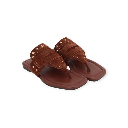 Noa Harmon dames slipper in het cognac suede leer.