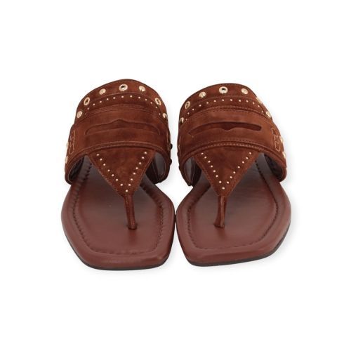 Noa Harmon dames slipper in het cognac suede leer.