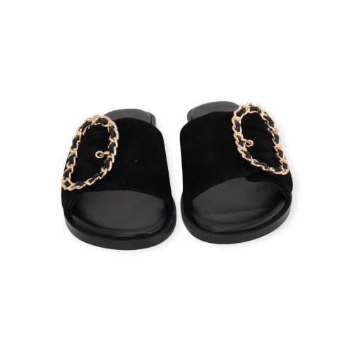Noa Harmon FARO muil-slipper voor dames in zwart suède. Noa Harmon FARO muil-slipper voor dames in zwart suède.