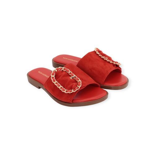 Noa Harmon FARO muil-slipper voor dames in rood suède. 