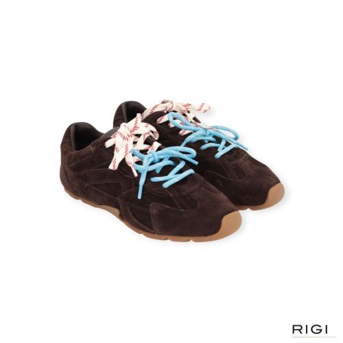 Nokwol Atlas sneaker in bruin suède voor dames. Nokwol Atlas sneaker in bruin suède voor dames.