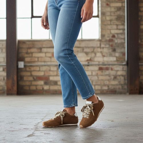 Nubikk Billy Lou dames sneaker in cognac suede. Nubikk Billy Lou dames sneaker in cognac suede.