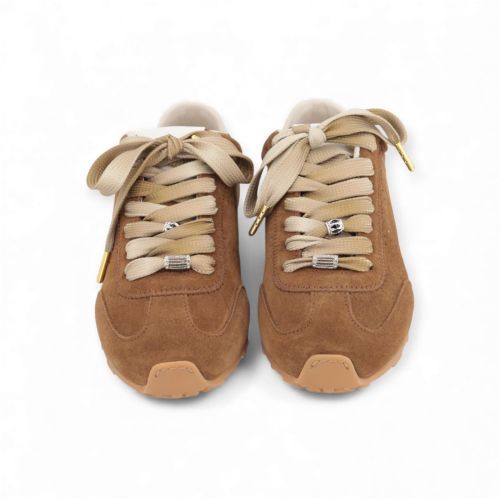 Nubikk Billy Lou dames sneaker in cognac suede. Nubikk Billy Lou dames sneaker in cognac suede.