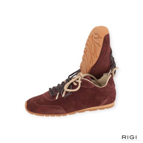 Nubikk Billy Lou II sneaker in bordeaux suède voor dames. 