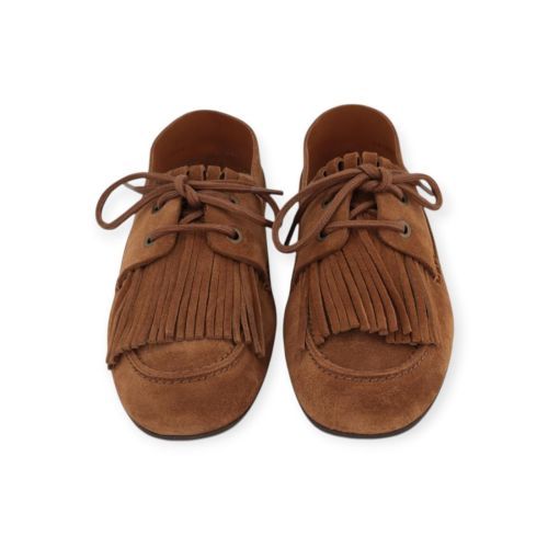 Nubik Joan Macaw dames mocassin (bootschoen) in cognac suede leer.