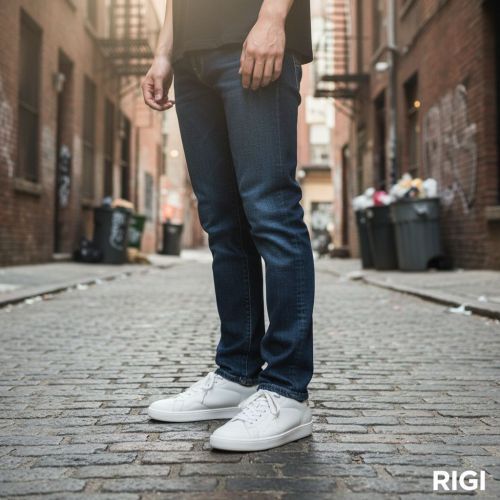 Nubikk Ray Rush sneaker voor heren in wit leer. 