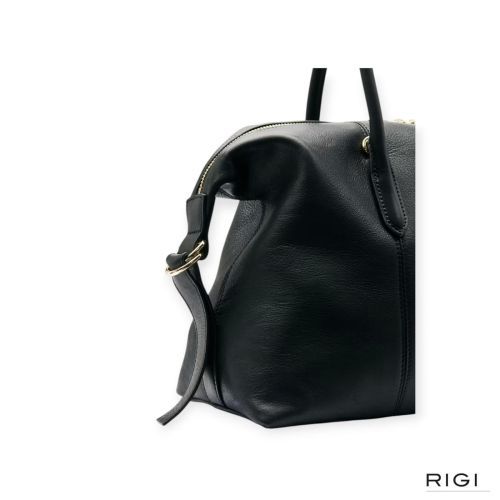 Patrizia Pepe 2B0145/ L162-K103 Borsa Bag handtas in zwart leer voor dames. 