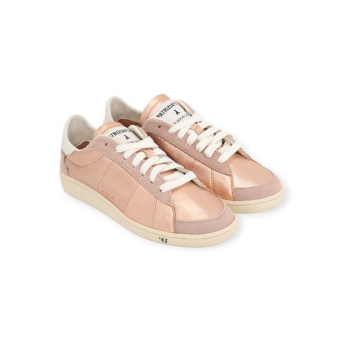 Patrizia Pepe Skin dames sneaker in roze shinning leer.