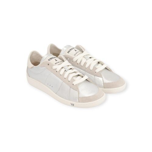 Patrizia Pepe Skin dames sneaker in zilver shinning leer.