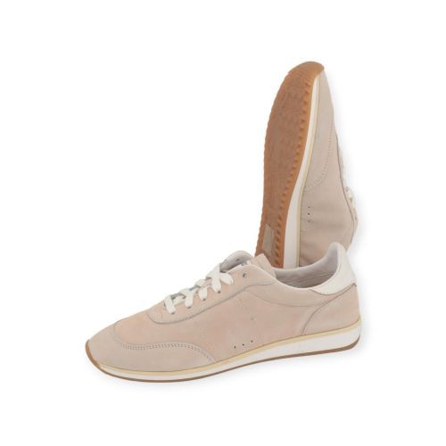 Patrizia Pepe Running Skin sneaker 93 voor dames in zacht roze / zand suède.