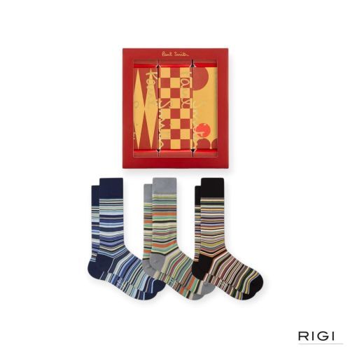 Paul Smith Socks 3pack cracker Signature voor heren. Paul Smith Socks 3pack cracker Signature voor heren.
