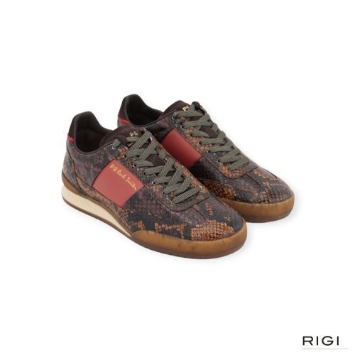 PS Paul Smith W1S-DVR28-WLEA sneaker in bruin python, snake leer voor dames. PS Paul Smith W1S-DVR28-WLEA sneaker in bruin python, snake leer voor dames.