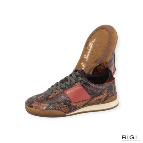 PS Paul Smith W1S-DVR28-WLEA sneaker in bruin python, snake leer voor dames. PS Paul Smith W1S-DVR28-WLEA sneaker in bruin python, snake leer voor dames.