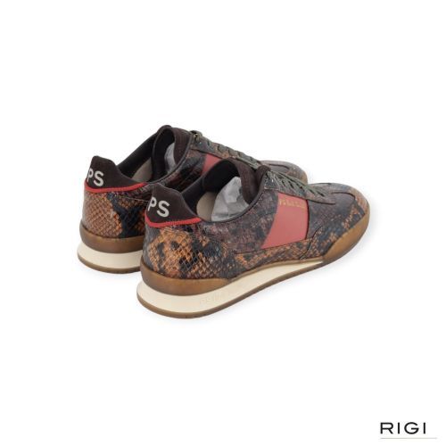 PS Paul Smith W1S-DVR28-WLEA sneaker in bruin python, snake leer voor dames. PS Paul Smith W1S-DVR28-WLEA sneaker in bruin python, snake leer voor dames.