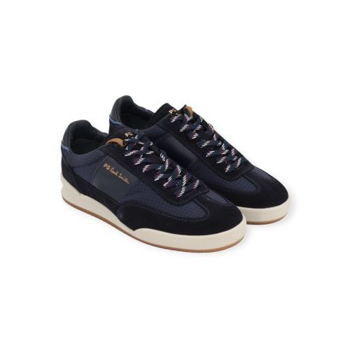 Paul Smith Dover sneaker in blauw suède, nylon voor heren. 