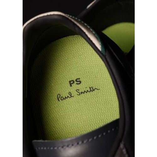 PS Paul Smith Dover sneaker in grijs nubuck, suède met offwit leer voor heren. PS Paul Smith Dover sneaker in grijs nubuck, suède met offwit leer voor heren.