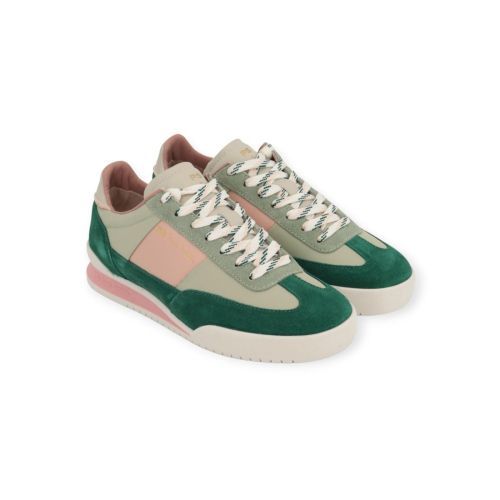 Paul Smith Dover W1S dames sneaker in groen en multi leer. Paul Smith Dover W1S dames sneaker in groen en multi leer.