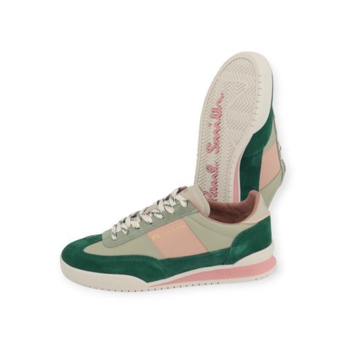 Paul Smith Dover W1S dames sneaker in groen en multi leer. Paul Smith Dover W1S dames sneaker in groen en multi leer.