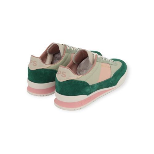 Paul Smith Dover W1S dames sneaker in groen en multi leer. Paul Smith Dover W1S dames sneaker in groen en multi leer.