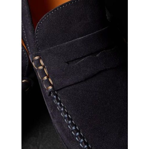 Paul Smith Jenson heren mocassin in blauw suede.