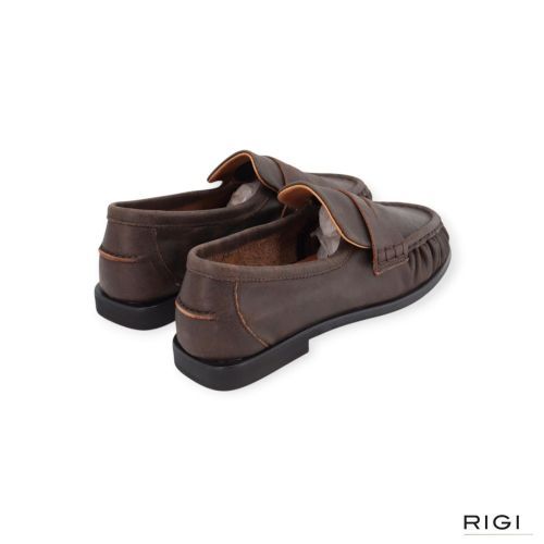 Pavement PaElmira mocassin in bruin vintage leer voor dames. 