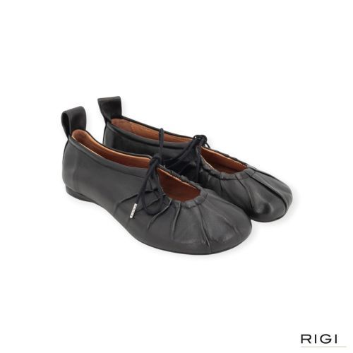 Pavement Linn Ballerina zwart leer Dames | RIGI Pavement Linn Ballerina zwart leer Dames | RIGI
