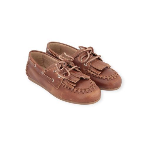 Pavement Magda mocassin, bootschoen in bruin leer voor dames. 