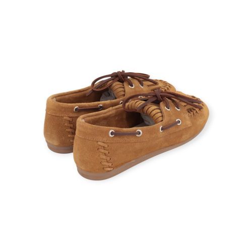 Pavement Magda mocassin in cognac suède voor dames.